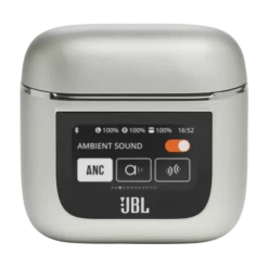 JBL Tour Pro 2 True Wireless Noise Cancelling Earbuds 19 JBL Tour Pro 2 True Wireless Noise Cancelling Earbuds -Electronic Audio Store 4.JBL Tour Pro 2 ProductImage CaseFront Champagne