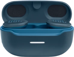 JBL Endurance Race TWS True Wireless Active Sports Earbuds 41 JBL Endurance Race TWS True Wireless Active Sports Earbuds -Electronic Audio Store 6.JBL EnduranceRace ProductImage CaseOpen Blue