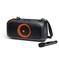 JBL PartyBox On-The-Go Portable Party Speaker With Built-in Lights And Wireless Mic
