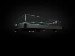 NAD Electronics C 588 2-Speed Turntable With 9" Carbon Fiber Tonearm (Black) -Electronic Audio Store NAD C 588 3 4 with Cover Black on Black