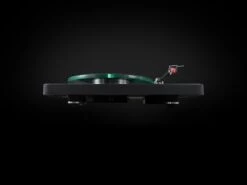 NAD Electronics C 588 2-Speed Turntable With 9" Carbon Fiber Tonearm (Black) -Electronic Audio Store NAD C 588 Front No Cover Black on Black