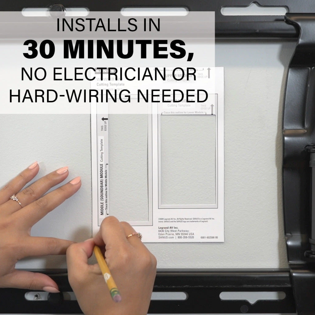 Sanus WSIWPSB1-W1 Ultimate In-Wall Cable Management Kit For Mounted TV & Soundbar (White) 6 Sanus WSIWPSB1-W1 Ultimate In-Wall Cable Management Kit For Mounted TV & Soundbar (White) - Image 4