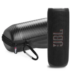 JBL FLIP 6 Portable Waterproof Speaker With GSport Carbon Fiber Case -Electronic Audio Store gSport Flip6 Bundle Standing Black