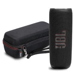 JBL FLIP 6 Portable Waterproof Speaker With GSport Carbon Fiber Case -Electronic Audio Store gSport Flip6 Bundle Standing Black EVA