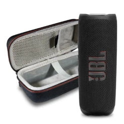 JBL FLIP 6 Portable Waterproof Speaker With GSport Carbon Fiber Case -Electronic Audio Store gSport Flip6 Bundle Standing Black EVA case