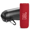 JBL FLIP 6 Portable Waterproof Speaker With GSport Carbon Fiber Case -Electronic Audio Store gSport Flip6 Bundle Standing Red