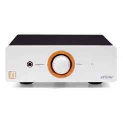 Unison Research - UPhono+ - Multifunctional Hi-Res MM/MC Phono Preamp -Electronic Audio Store u n unison research uphono phono preamp silver front