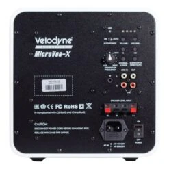 Velodyne - MicroVee X - 6.5" Aluminum Subwoofer W/ Carbon Fiber Driver -Electronic Audio Store velodyne microvee x subwoofer black back